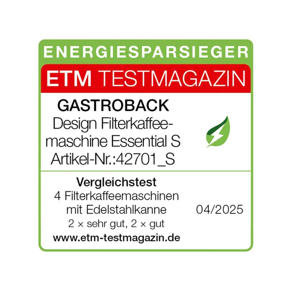 GASTROBACK Design Filterkaffeemaschine Essential S New