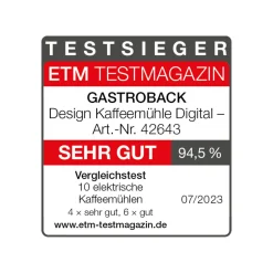 GASTROBACK Design Kaffeemühle Digital Best