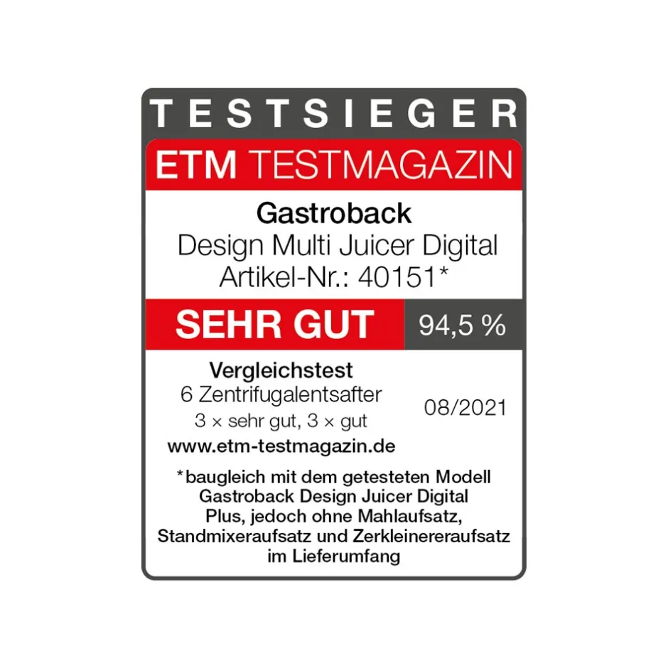 GASTROBACK Design Multi Juicer Digital Discount