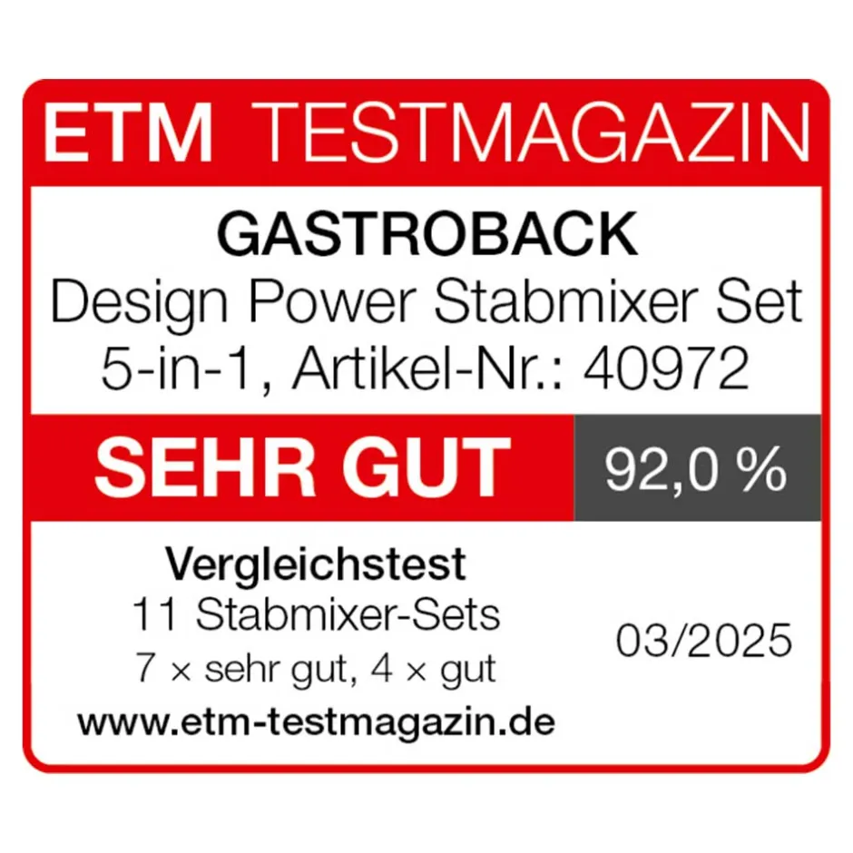 GASTROBACK Design Power Stabmixer Set 5-in-1 Outlet