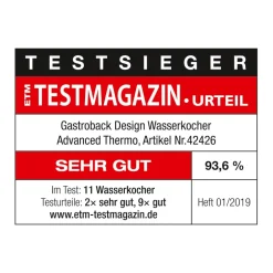 GASTROBACK Design Wasserkocher Advanced Thermo