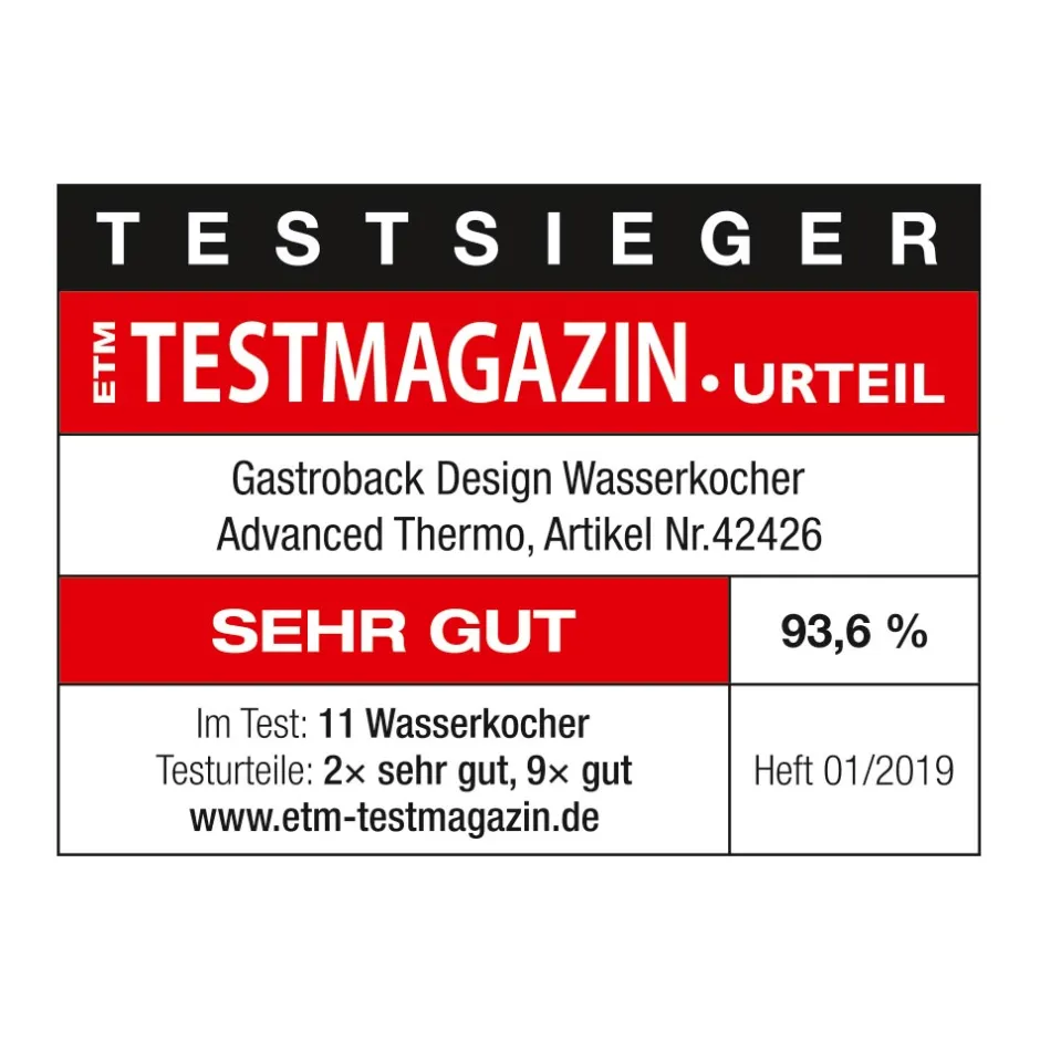 GASTROBACK Design Wasserkocher Advanced Thermo