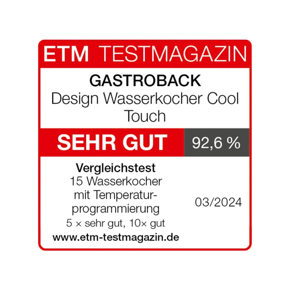 GASTROBACK Design Wasserkocher Cool Touch Online