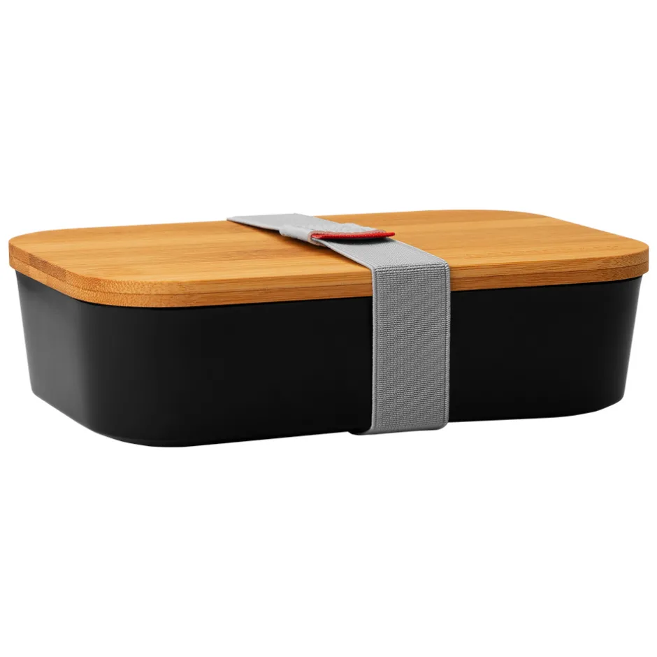 GASTROBACK Lunchbox schwarz, mit Bambusdeckel New