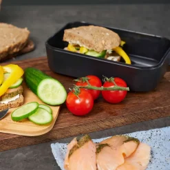 GASTROBACK Lunchbox schwarz, mit Bambusdeckel New